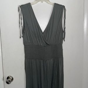 Lascana V-neck shoulder jumpsuit. Olive. Size 10. Long, flows & comfy! NWT!